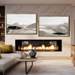 Between Currents Set of Two abstract art by Steve Anderson