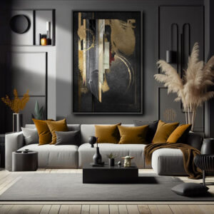 Black & Gold Allure abstract art by Steve Anderson