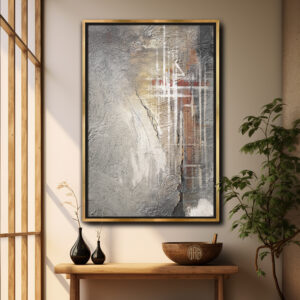 Crimson Veil Whisper abstract art by Steve Anderson