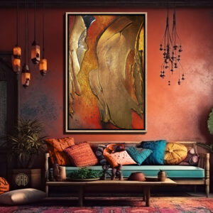 Golden Lust Inferno abstract art by Steve Anderson
