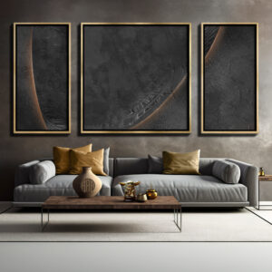 Golden Path of Seduction (Triptych Set) abstract art by Steve Anderson