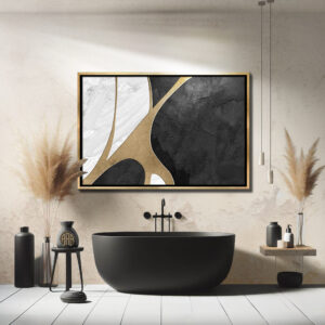 Golden Serenity Divide abstract art by Steve Anderson