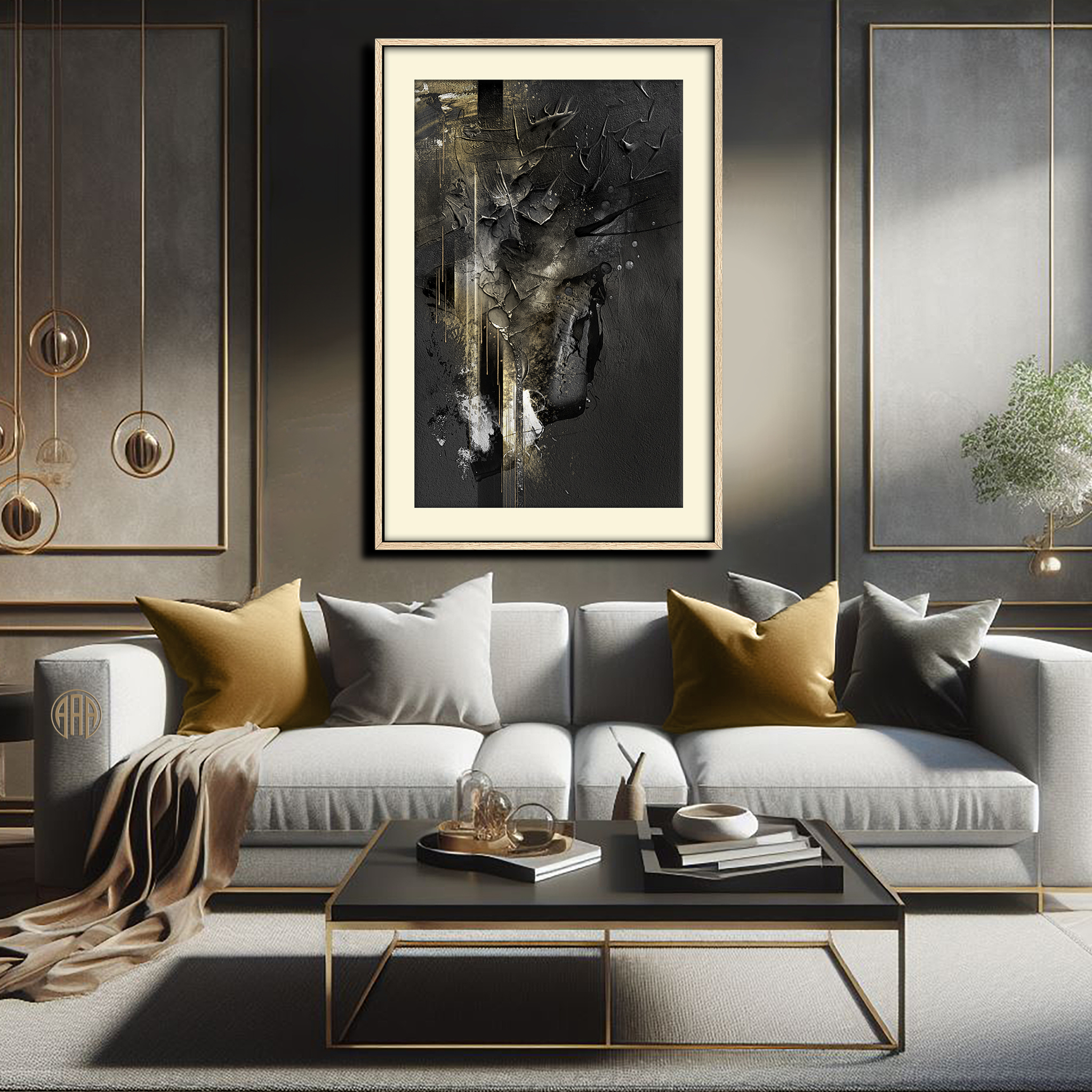 Midnight Gold 4 Midnight Gold abstract art by Steve Anderson