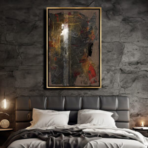 Scarlet Whisper of the Face abstract art by Steve Anderson