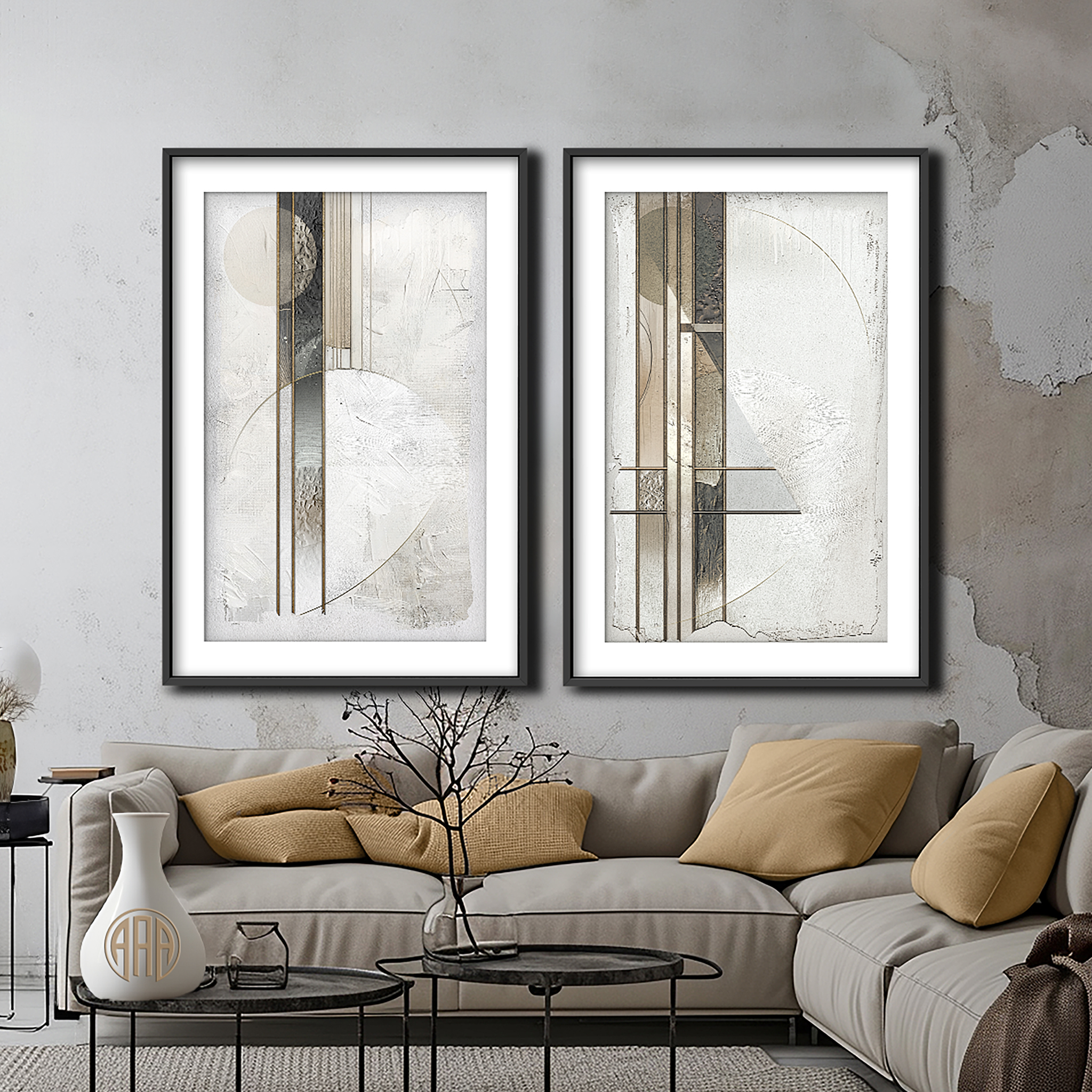 Terra Tranquility (Set of 2) 2 Terra Tranquility Set of 2 abstract art by Steve Anderson