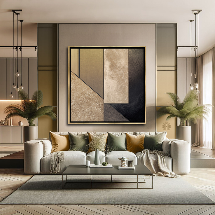 Textured Gold Horizons 5 Textured Gold Horizons abstract art by Steve Anderson