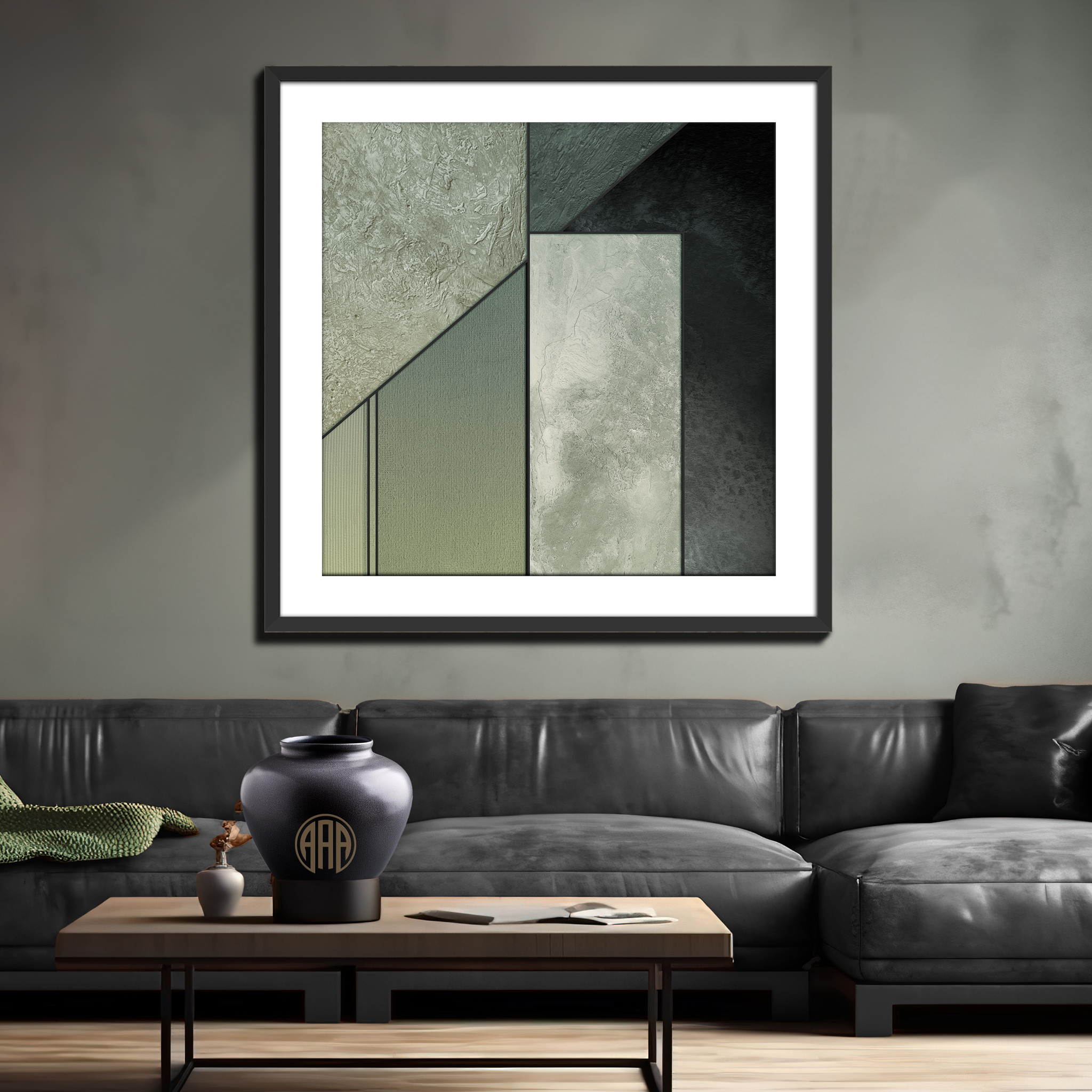 Textured Sage Horizons 7 Textured Sage Horizons abstract art by Steve Anderson