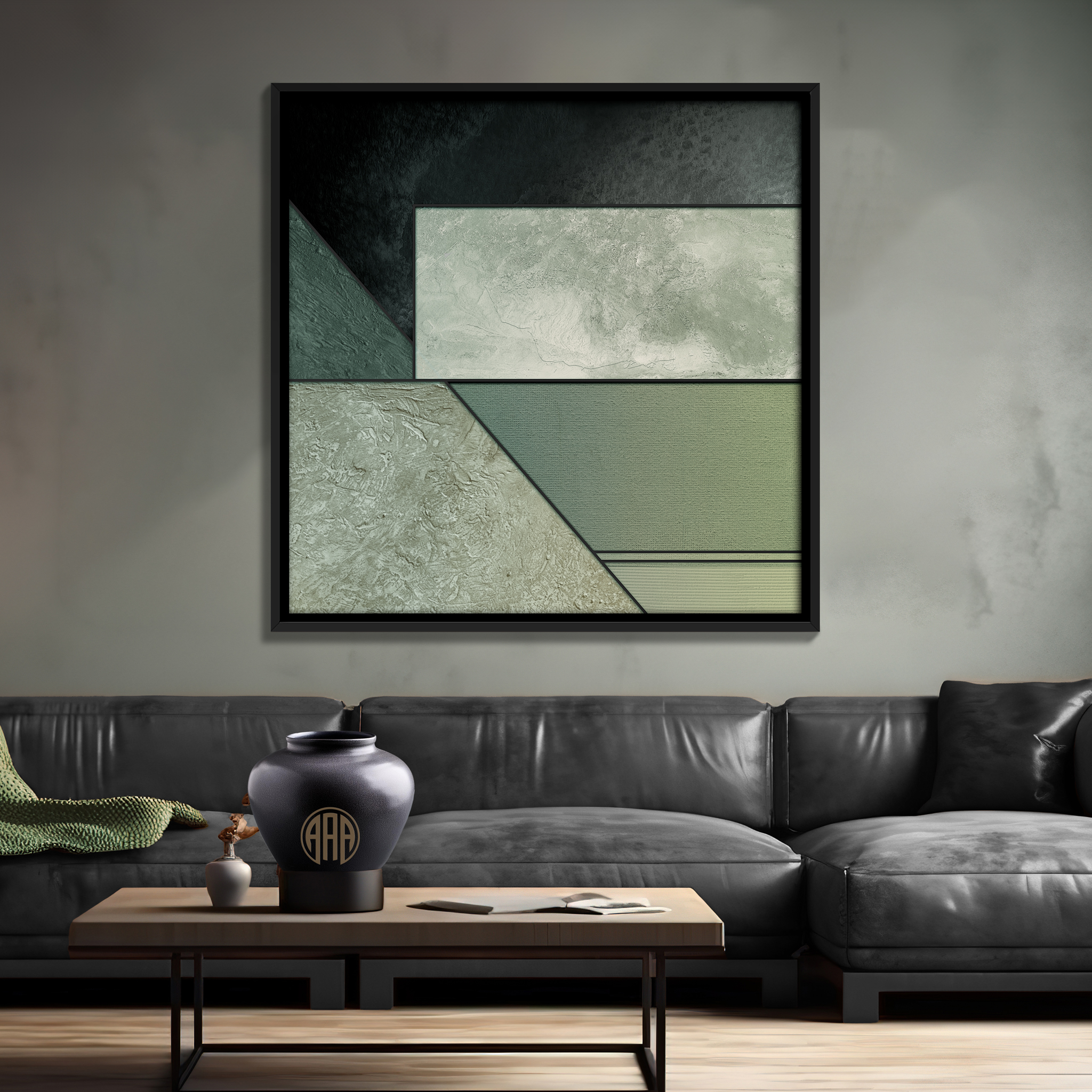 Textured Sage Horizons 5 Textured Sage Horizons abstract art by Steve Anderson