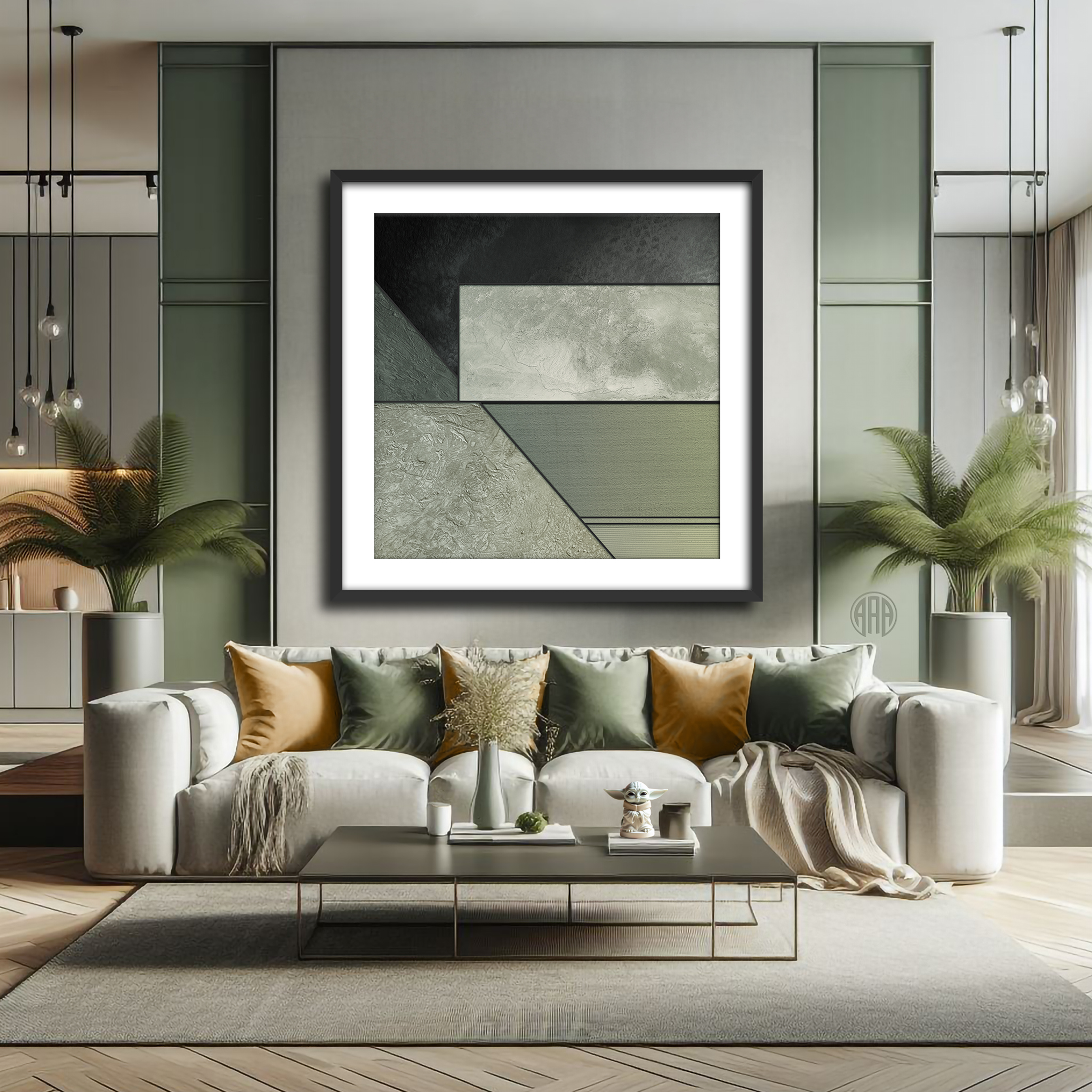 Textured Sage Horizons 3 Textured Sage Horizons abstract art by Steve Anderson