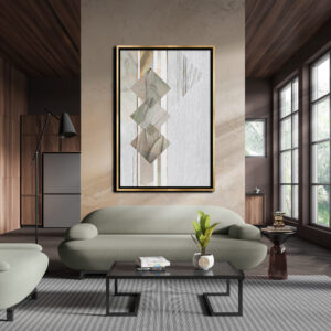 White Veil Golden Pulse abstract art by Steve Anderson